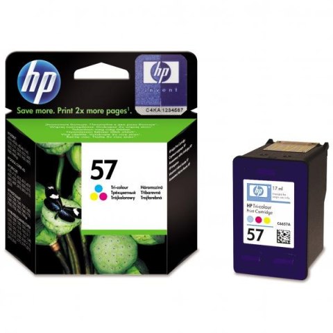 HP oryginalny ink / tusz C6657AE, HP 57, color, 500s, 17ml, HP DeskJet 450, 5652, 5150, 5850, psc-7150, OJ-6110