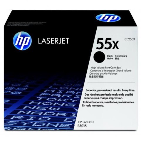 HP oryginalny toner CE255X, black, 12500s, HP 55X, HP LaserJet P3015, LaserJet Pro 500 MFP M521dn, O