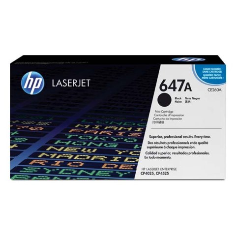 HP oryginalny toner CE260A, black, 8500s, HP 647A, HP Color LaserJet CP4025, CP4525, O