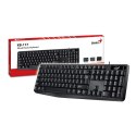 Genius KB-117 COPILOT, klawiatura CZ/SK, klasyczna, wodoodporny rodzaj przewodowa (USB), czarna, nie