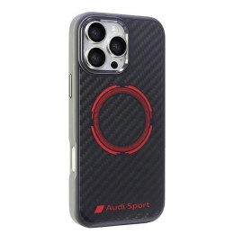 Audi Carbon Fiber Sport Red Circle MagSafe iPhone 16 Pro Max 6.9