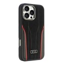 Audi Genuine Leather MagSafe iPhone 16 Pro Max 6.9" czarno-czerwony/black-red hardcase AU-TPUPCMIP16PM-R8/D3-RD