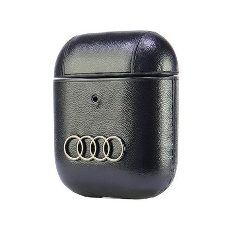 Audi Leather Big Logo AirPods 1/2 cover czarny/black AU-AP-GT/D3-BK