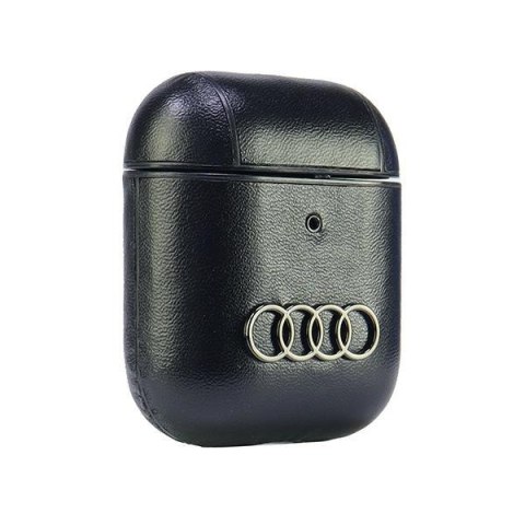 Audi Leather Big Logo AirPods 1/2 cover czarny/black AU-AP-GT/D3-BK