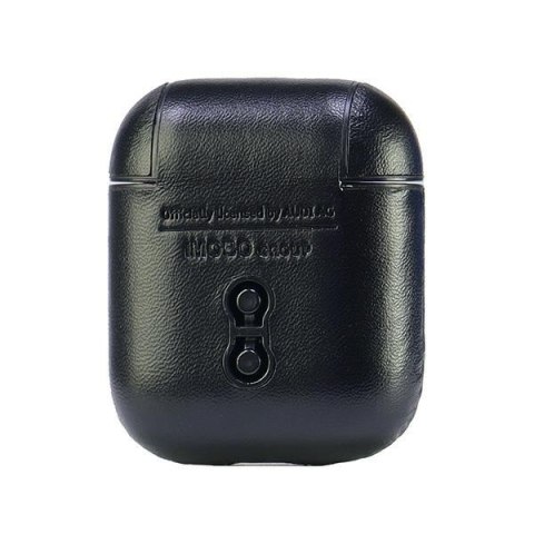 Audi Leather Big Logo AirPods 1/2 cover czarny/black AU-AP-GT/D3-BK
