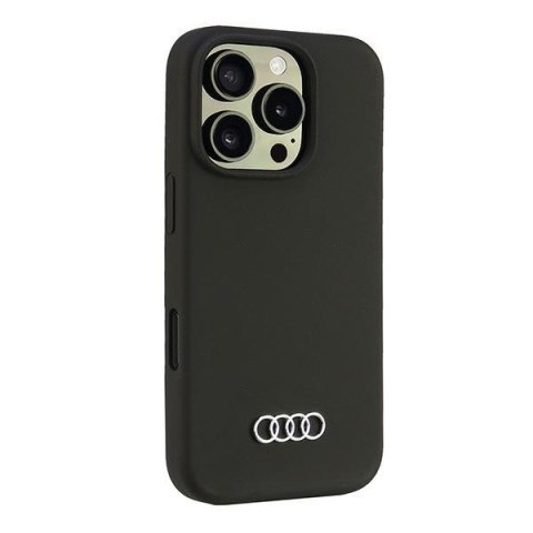 Audi Silicone Case iPhone 16 Pro 6.3" czarny/black hardcase AU-LSRIP16P-Q3/D1-BK