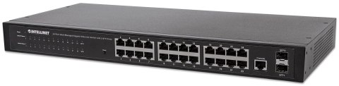 Switch zarządzalny Intellinet 24x 10/100/1000 Mbps + 2x slot SFP Rack 19"