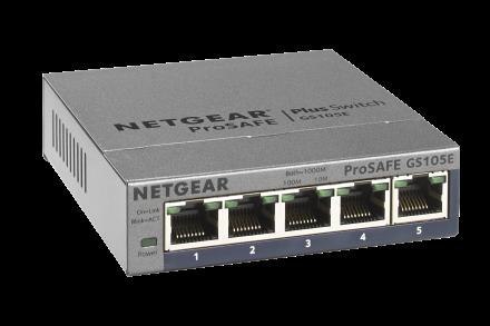 Switch zarządzalny Netgear GS105E 5x100/1000 ProSafe Plus