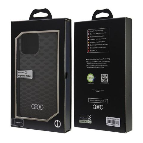 Audi IML Stitching Pattern MagSafe iPhone 16 Pro Max 6.9" czarny/black hardcase AU-IMLMIP16PM-Q5/D3-BK