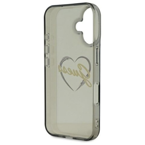 Guess GUHCP16SHCHGSPK iPhone 16 6.1" czarny/black hardcase IML Heart