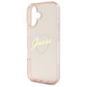 Guess GUHCP16SHCHGSPP iPhone 16 6.1" różowy/pink hardcase IML Heart