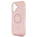 Guess GUHMP16SPFTDTEP iPhone 16 6.1" różowy/pink hardcase IML Rhinestones MagSafe