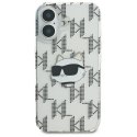 Karl Lagerfeld KLHCP16SHKLPCHT iPhone 16 6.1" przezroczysty/transparent hardcase IML Choupette Head Electroplated