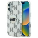 Karl Lagerfeld KLHCP16SHKLPKHT iPhone 16 6.1" przezroczysty/transparent hardcase IML Karl Head Electroplated