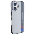 BMW BMHCP16M23HTFEG iPhone 16 Plus 6.7" szary/grey hardcase Motosport IML Vertical Stripe