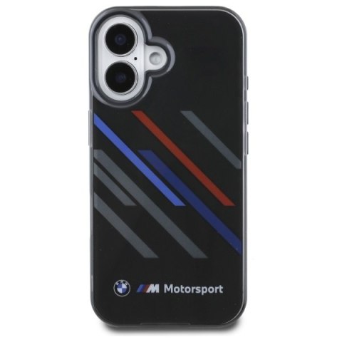 BMW BMHCP16M23HTRAK iPhone 16 Plus 6.7" czarny/black hardcase Motosport IML Random Stripes