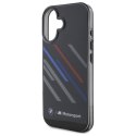 BMW BMHCP16M23HTRAK iPhone 16 Plus 6.7" czarny/black hardcase Motosport IML Random Stripes