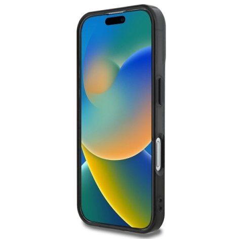 Guess GUHMP16SH4PYEEK iPhone 16 6.1" czarny/black hardcase IML Peony On 4G Background MagSafe