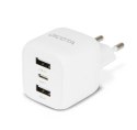 Ładowarka GaN 32W 2xUSB-A 1xUSB-C biała