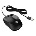 HP mysz X1000 Wired mouse, 1200DPI, optyczna, 3kl., 1 scroll, przewodowa USB, czarna, Microsoft Windows Vista/XP/7/8