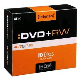 Intenso DVD+RW, 4211632, 10-pack, 4.7GB, 4x, 12cm, Standard, slim case, rewritable, do archiwizacji danych