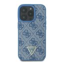 Guess GUHCP16SP4TDSCPB iPhone 16 6.1" niebieski/blue hardcase Leather Metal Logo Strass Crossbody