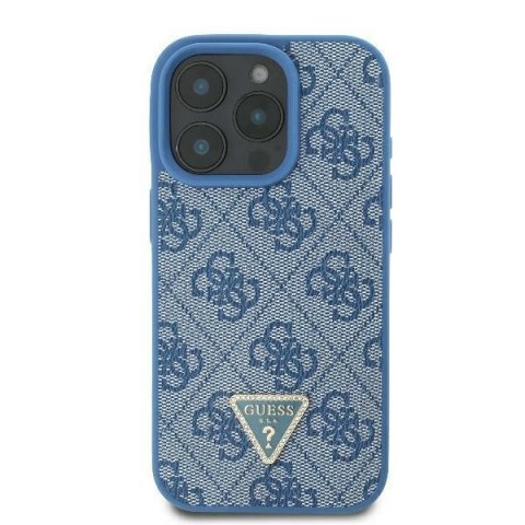 Guess GUHCP16SP4TDSCPB iPhone 16 6.1" niebieski/blue hardcase Leather Metal Logo Strass Crossbody