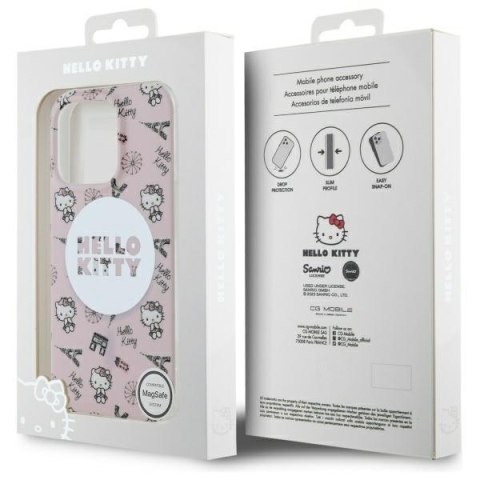 Hello Kitty HKHMP16XHAOPP iPhone 16 Pro Max 6,9" różowy/pink hardcase IML All Over Paris Magsafe