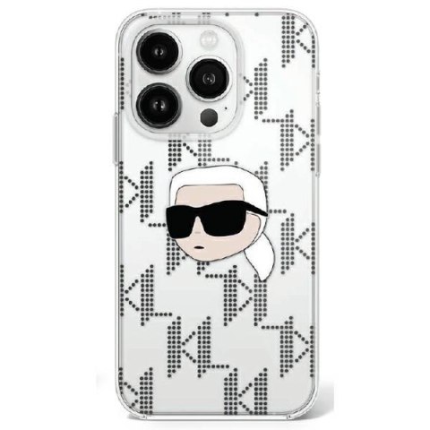 Karl Lagerfeld KLHCP16LHKLPKHT iPhone 16 Pro 6.3" przezroczysty/transparent hardcase IML Karl Head Electroplated