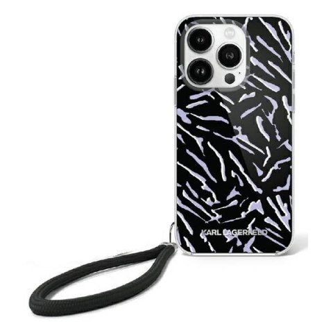 Karl Lagerfeld KLHCP16SHZBPKCCU iPhone 16 6.1" fioletowy/purple Zebra With Cord