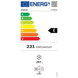 Freezer | FH30EAW | Energy efficiency class E | Chest | Free standing | Height 84.7 cm | Total net capacity 297 L | Display | Wh