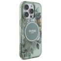 Guess GUHMP16LHFWBRCESN iPhone 16 Pro 6.3" zielony/green hardcase IML Flowers With Pearl Strap MagSafe