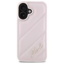 Karl Lagerfeld KLHCP16SPQDSMGP iPhone 16 6.1" różowy/pink hardcase Quilted Signature