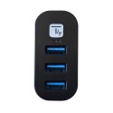 Hub USB TECHLY IUSB3-HUB3-ROTB