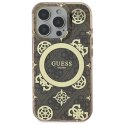 Guess GUHMP16LH4PYEEW iPhone 16 Pro 6.3" brązowy/brown hardcase IML Peony On 4G Background MagSafe