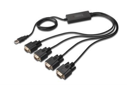 Konwerter USB 2.0 DIGITUS DA-70159 4xRS232, 1,5m