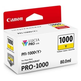 Canon oryginalny ink / tusz 0549C001, yellow, 3365s, 80ml, PFI-1000Y, Canon imagePROGRAF PRO-1000