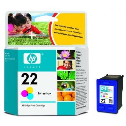 HP oryginalny ink / tusz C9352AE, HP 22, color, 138s, 5ml, HP PSC-1410, DeskJet F380, D2300, OJ-4300, 5600