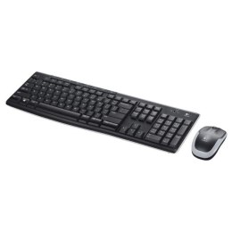 Logitech MK270, Zestaw klawiatur z bezprzewodową myszą laserową, AAA, CZ, multimedialny, 2.4 [GHz], bezprzewodowa, czarna