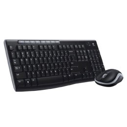 Logitech MK270, Zestaw klawiatur z bezprzewodową myszą laserową, AAA, CZ, multimedialny, 2.4 [GHz], bezprzewodowa, czarna