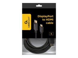 Cablexpert | CC-DP-HDMI-3M | Męski | 19 pin HDMI Typ A | Męski | 20 pin DisplayPort | 3 m