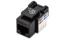 Digitus | Class E CAT 6 Keystone Jack | DN-93601 | Unshielded RJ45 to LSA | Black | Cable installation via LSA strips, colour co