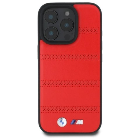 BMW BMHMP16X23PUSPR iPhone 16 Pro Max 6.9" czerwony/red hardcase M Perforated And Stitched Line MagSafe