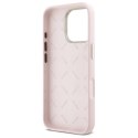 Guess GUHCP16XSMBSLP iPhone 16 Pro Max 6.9" różowy/pink hardcase Silicone Script Metal Logo & Frame