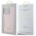 Guess GUHCP16LSMBSLP iPhone 16 Pro 6.3" różowy/pink hardcase Silicone Script Metal Logo & Frame