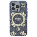 Guess GUHMP16LH4PYEEB iPhone 16 Pro 6.3" niebieski/blue hardcase IML Peony On 4G Background MagSafe