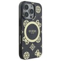 Guess GUHMP16LH4PYEEK iPhone 16 Pro 6.3" czarny/black hardcase IML Peony On 4G Background MagSafe