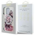 Guess GUHMP16LLFMWTP iPhone 16 Pro 6.3" różowy/pink hardcase Liquid Glitter Flower MagSafe