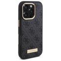 Guess GUHMP16LU4GPRK iPhone 16 Pro 6.3" czarny/black hardcase 4G Logo Plate MagSafe