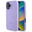Guess GUHMP16MPSAPSMEU iPhone 16 Plus 6.7" fioletowy/purple hardcase Saffiano Peony Classic Logo MagSafe